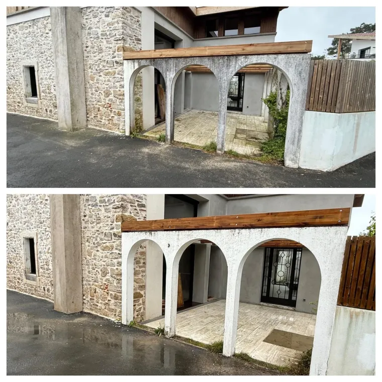 Entreprise de nettoyage de façade sans produits chimiques à Capbreton, Saint-Martin-de-Seignanx, Green Vapeur