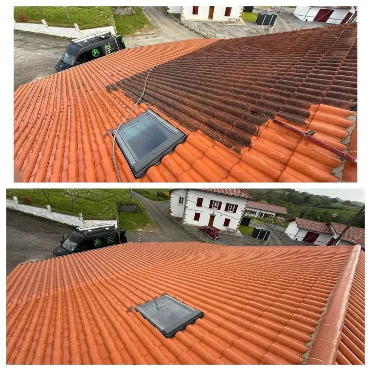 Nettoyage basse pression pour toitures fragiles à Capbreton, Saint-Martin-de-Seignanx, Green Vapeur