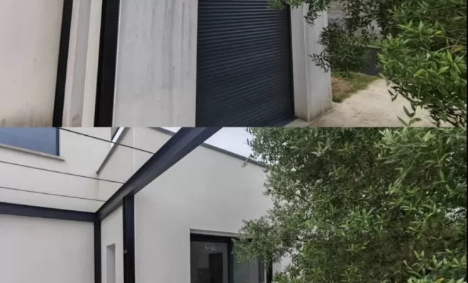 Nettoyage écologique d'une façade à Tosse , Saint-Martin-de-Seignanx, Green Vapeur