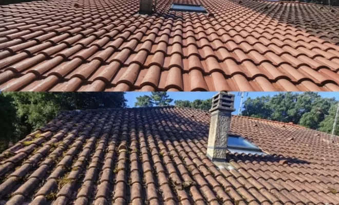 Nettoyage d'une toiture à la vapeur sur Angresse, Saint-Martin-de-Seignanx, Green Vapeur
