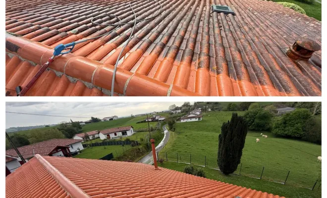 Nettoyage basse pression pour toitures fragiles à Capbreton, Saint-Martin-de-Seignanx, Green Vapeur