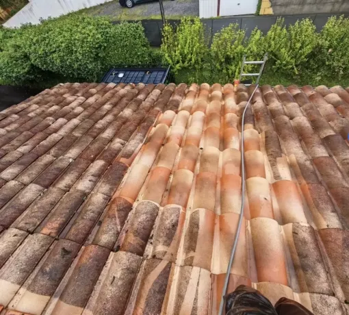 Nettoyage à la vapeur d'une toiture à Hossegore, Saint-Martin-de-Seignanx, Green Vapeur