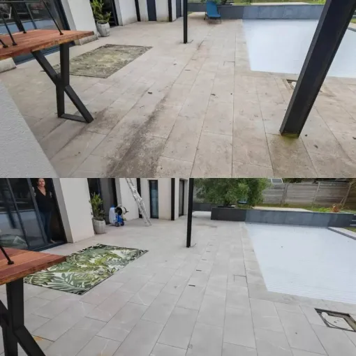 Nettoyage de terrasses de piscine pas cher à Bayonne avec Green Vapeur, Saint-Martin-de-Seignanx, Green Vapeur