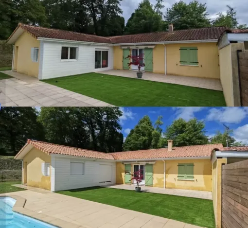 Nettoyage d'une toiture à la vapeur sur Saint Andrée de Seignanx, Saint-Martin-de-Seignanx, Green Vapeur