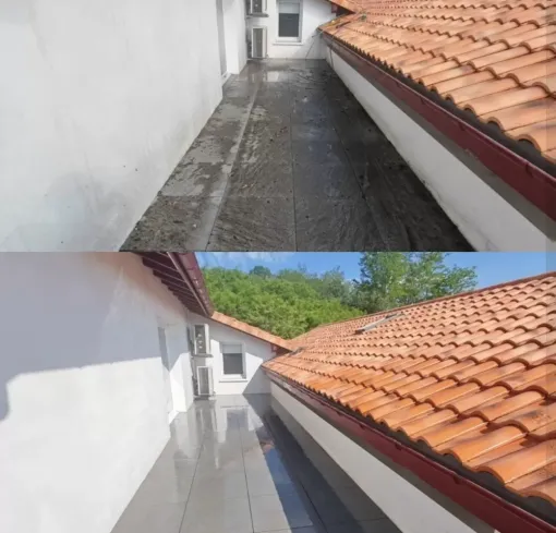 Nettoyage écologique d'une terrasse à Saint Palais, Saint-Martin-de-Seignanx, Green Vapeur