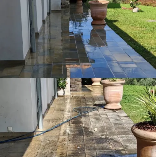 Nettoyage écologique d'une terrasse à Saint Palais, Saint-Martin-de-Seignanx, Green Vapeur