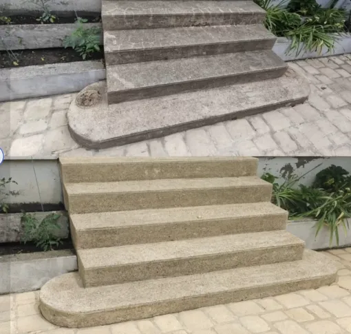 Nettoyage écologique d'une terrasse en pavé à Bayonne, Saint-Martin-de-Seignanx, Green Vapeur