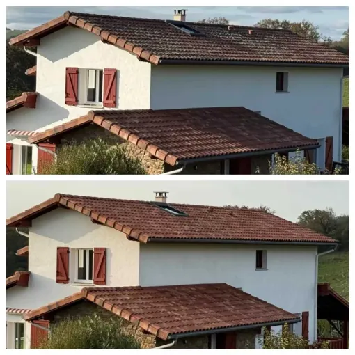 Nettoyage pas cher d'une toiture sur la commune de Hossegor, Saint-Martin-de-Seignanx, Green Vapeur