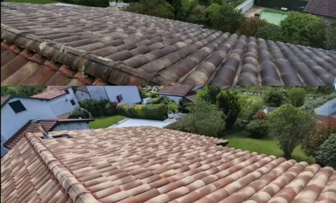 Nettoyage à la vapeur d'une toiture à Hossegore, Saint-Martin-de-Seignanx, Green Vapeur