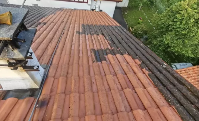 Nettoyage à la vapeur d'une toiture à Saint Palais, Saint-Martin-de-Seignanx, Green Vapeur