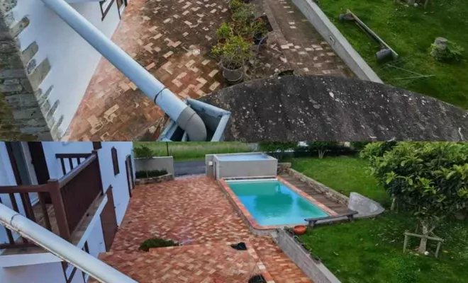 Nettoyage de terrasses de piscine pas cher à Bayonne avec Green Vapeur, Saint-Martin-de-Seignanx, Green Vapeur