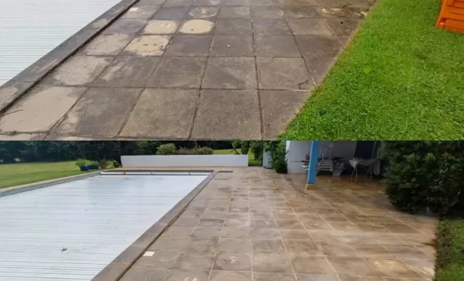 Nettoyage de terrasses de piscine pas cher à Bayonne avec Green Vapeur, Saint-Martin-de-Seignanx, Green Vapeur