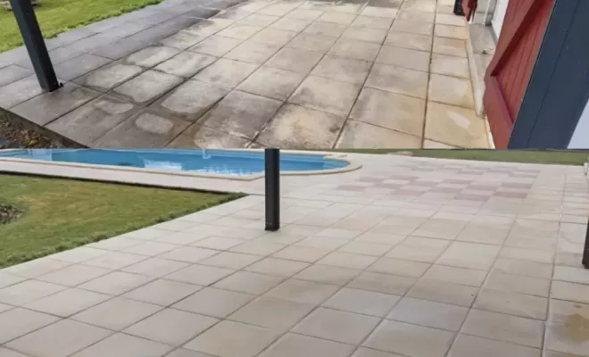 Nettoyage d'un tour de piscine à Peyrehorade, Saint-Martin-de-Seignanx, Green Vapeur