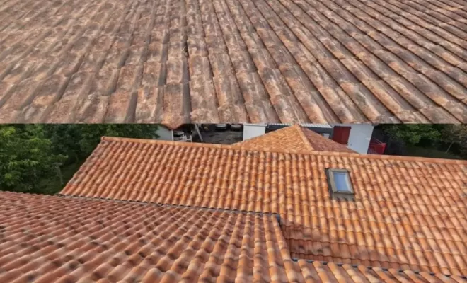 Nettoyage d'une énorme toiture à Saint Palais, Saint-Martin-de-Seignanx, Green Vapeur