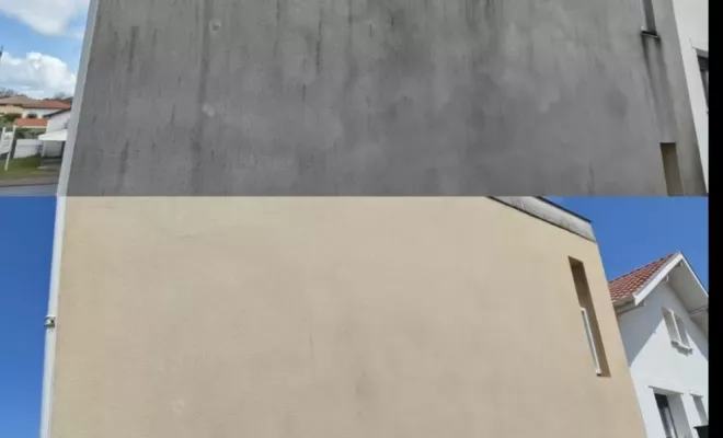 Nettoyage d'une façade sans produit chimique à Capbreton, Saint-Martin-de-Seignanx, Green Vapeur