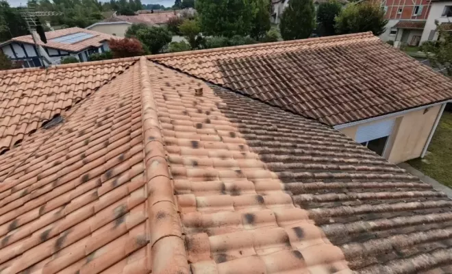 Nettoyage d'une toiture à la vapeur à Saint Vincent de Tyrosse, Saint-Martin-de-Seignanx, Green Vapeur