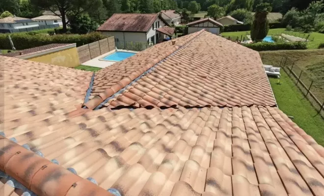 Nettoyage d'une toiture à la vapeur sur Saint Andrée de Seignanx, Saint-Martin-de-Seignanx, Green Vapeur