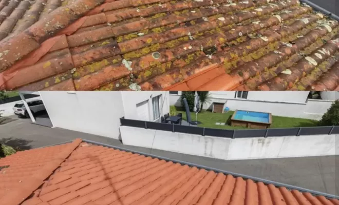 Nettoyage d'une toiture à la vapeur sur Tarnos, Saint-Martin-de-Seignanx, Green Vapeur