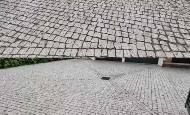 Nettoyage écologique d'un parking à Bassussarry, Saint-Martin-de-Seignanx, Green Vapeur