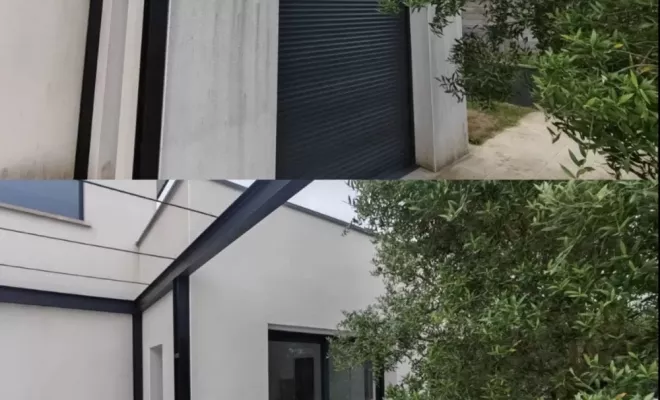 Nettoyage écologique d'une façade à Tosse, Saint-Martin-de-Seignanx, Green Vapeur