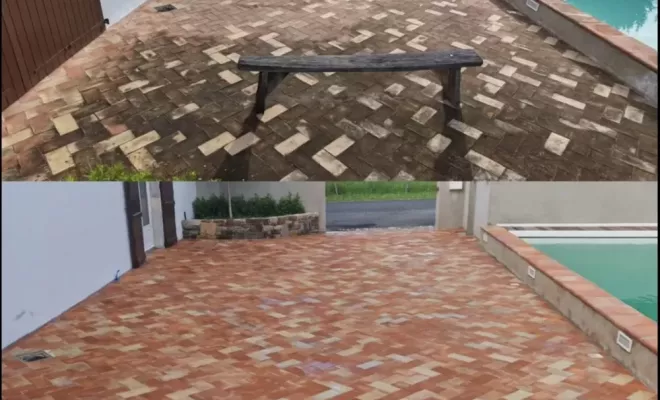 Nettoyage écologique d'une terrasse à Saint Palais, Saint-Martin-de-Seignanx, Green Vapeur