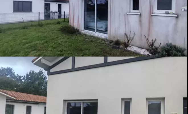 Nettoyage façades à la vapeur à Tosse, Saint-Martin-de-Seignanx, Green Vapeur