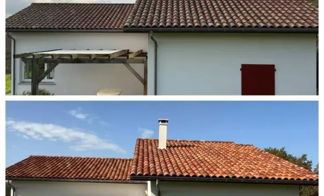 Nettoyage pas cher d'une toiture sur la commune de Hossegor, Saint-Martin-de-Seignanx, Green Vapeur