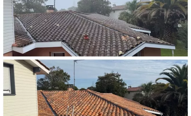 Nettoyage pas cher d'une toiture sur la commune de Vieux Boucau, Saint-Martin-de-Seignanx, Green Vapeur